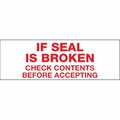 Perfectpitch 3 in. x 110 yards - If Seal is Broken Pre-Printed Carton Sealing Tape - Red & White, 24PK PE3348824
